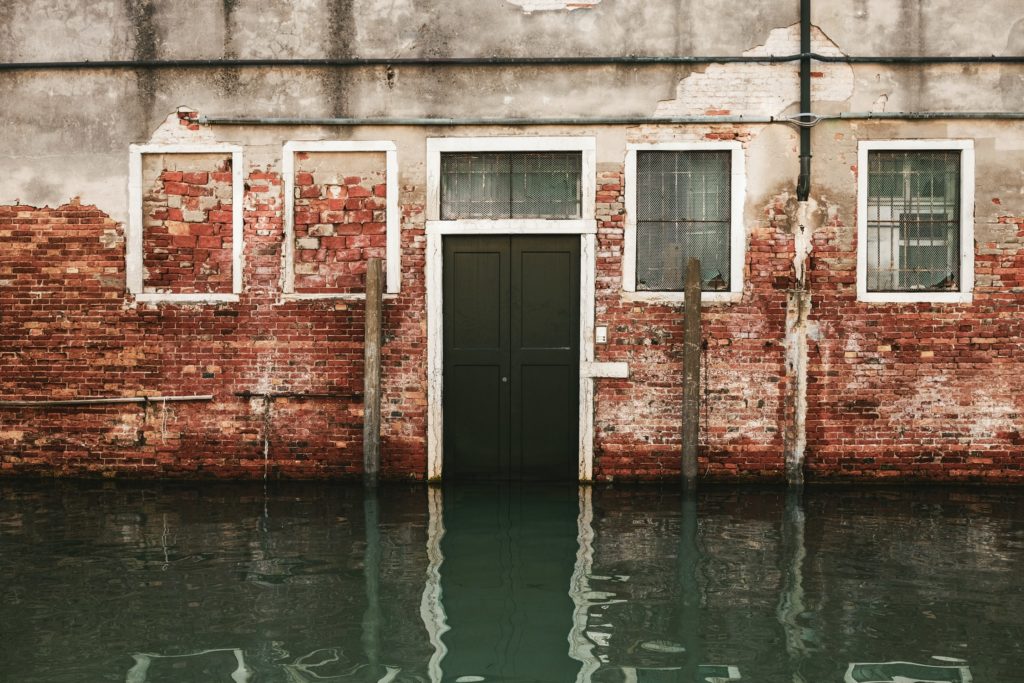 Building With Flood Out Front