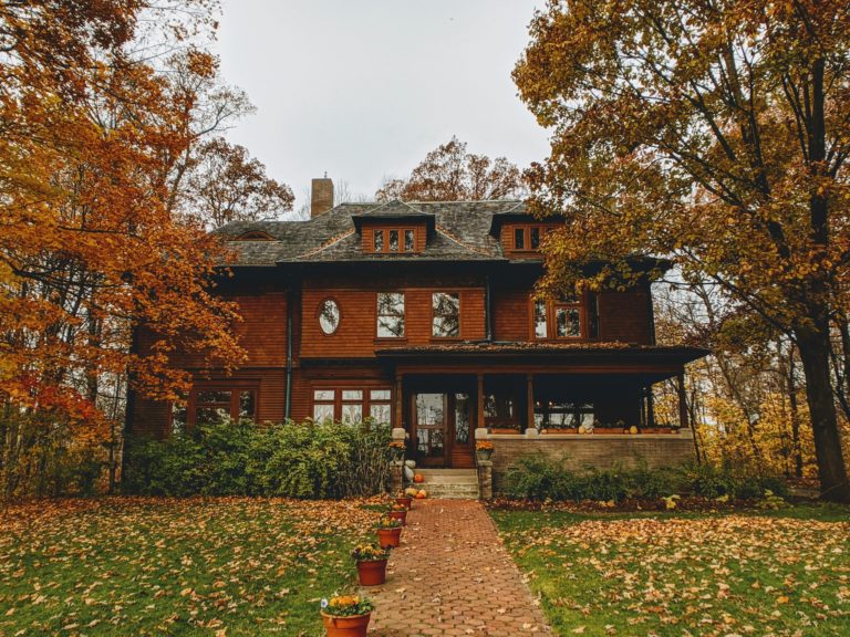 house during the fall