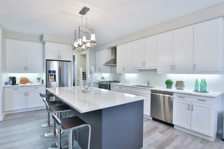 Renovated gray kitchen